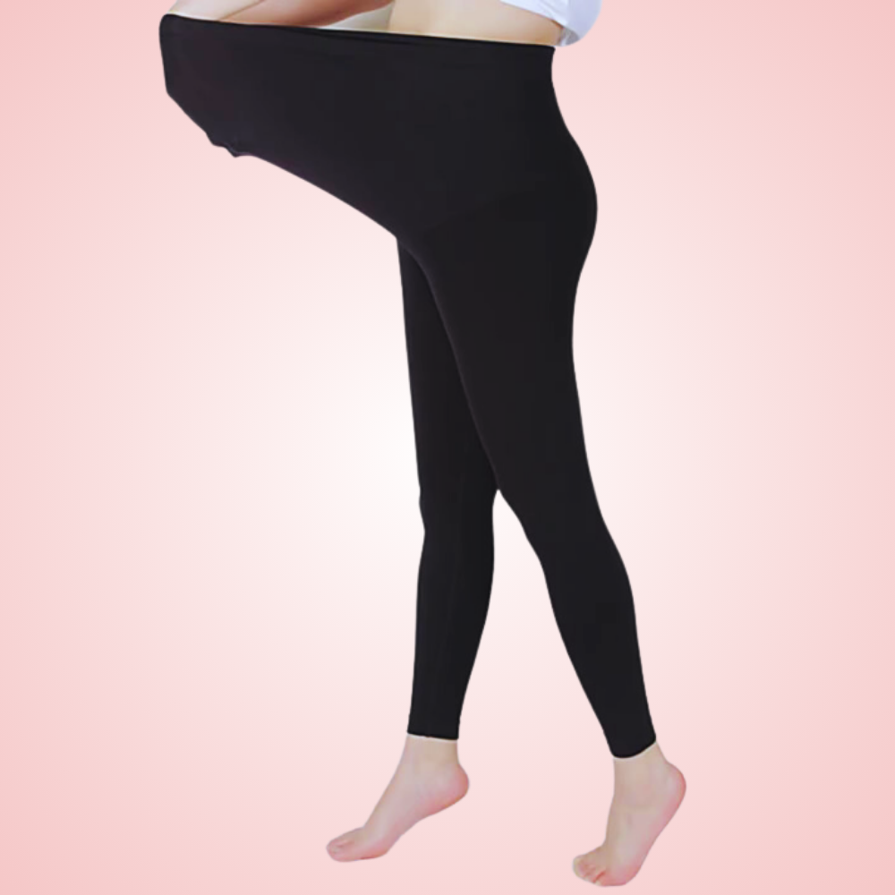 Comfortable High Waist Compression Pregnancy Leggings for Belly Support