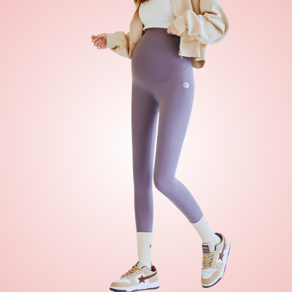 High-Waist Belly Support Maternity Leggings for Pregnancy Comfort and Flexibility