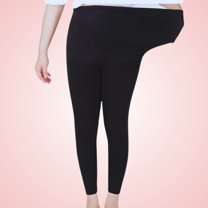 Comfortable High Waist Compression Pregnancy Leggings for Belly Support