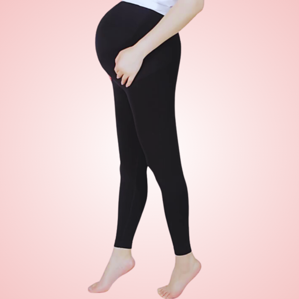 Comfortable High Waist Compression Pregnancy Leggings for Belly Support