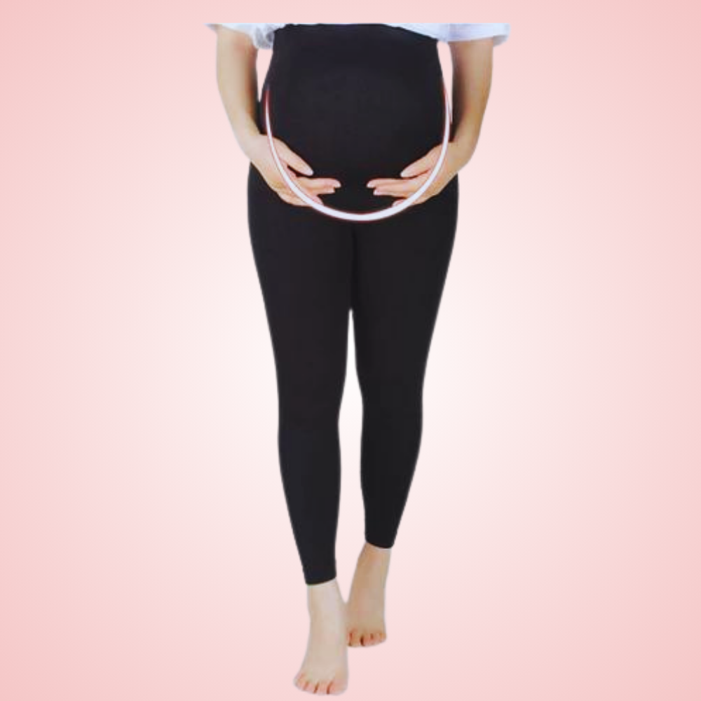 Comfortable High Waist Compression Pregnancy Leggings for Belly Support