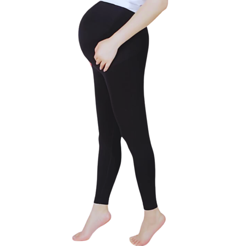 Comfortable High Waist Compression Pregnancy Leggings for Belly Support