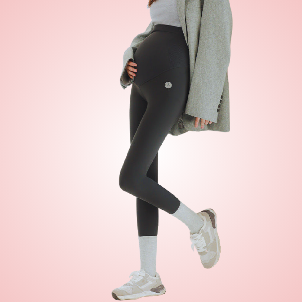 High-Waist Belly Support Maternity Leggings for Pregnancy Comfort and Flexibility