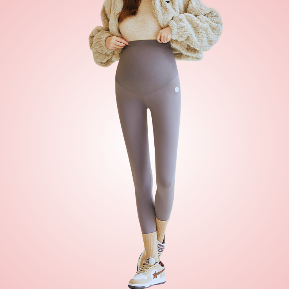 High-Waist Belly Support Maternity Leggings for Pregnancy Comfort and Flexibility