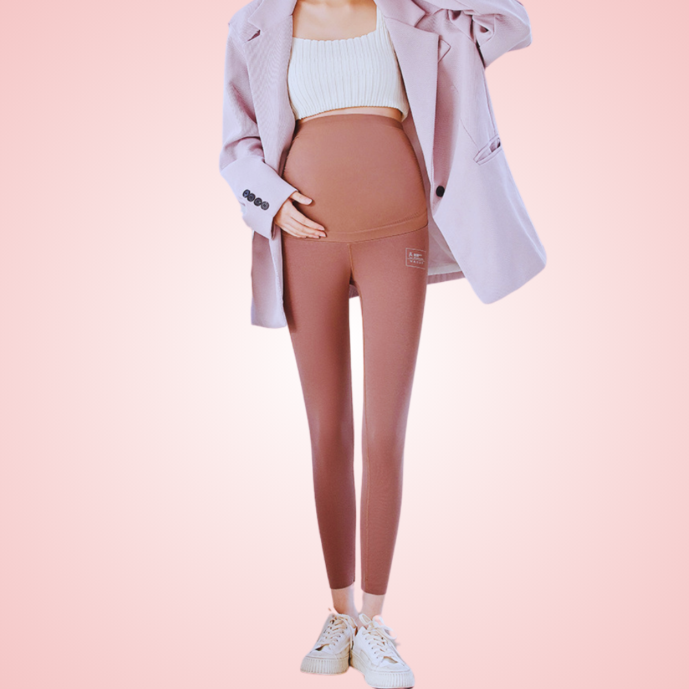 Maternity Leggings Belly Support Breathable Bare-Skin Feel