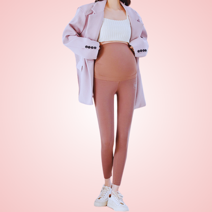 Maternity Leggings Belly Support Breathable Bare-Skin Feel