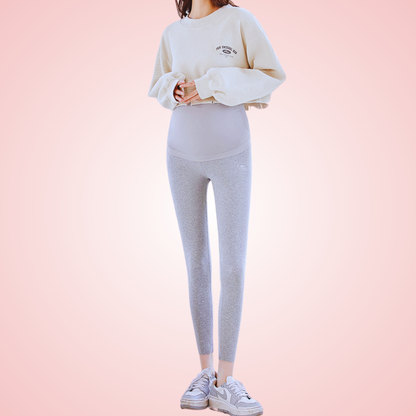 Maternity Leggings Belly Support Breathable Bare-Skin Feel